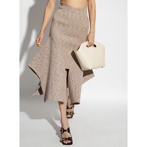 CULT GAIA  Dominique Ribbed Skirt Midi Cut Outs Canyon‎ Tan Medium